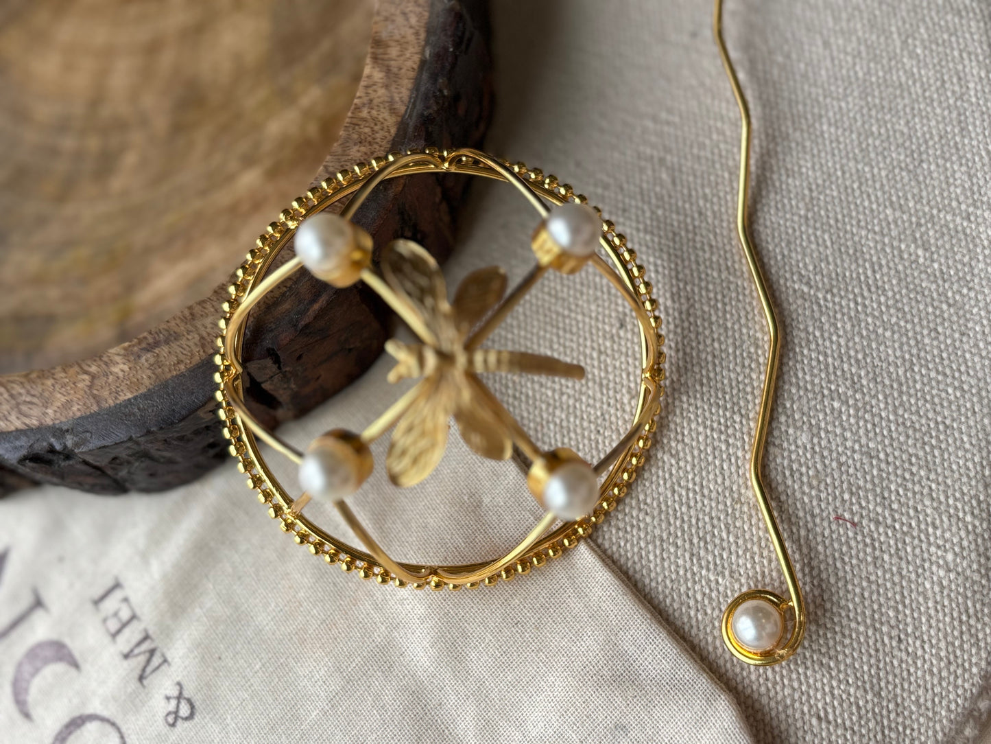 Gold Pearl Bun Cage Hair Accessory | Elegant Juda Cover for Wedding & Festive Hairstyles
