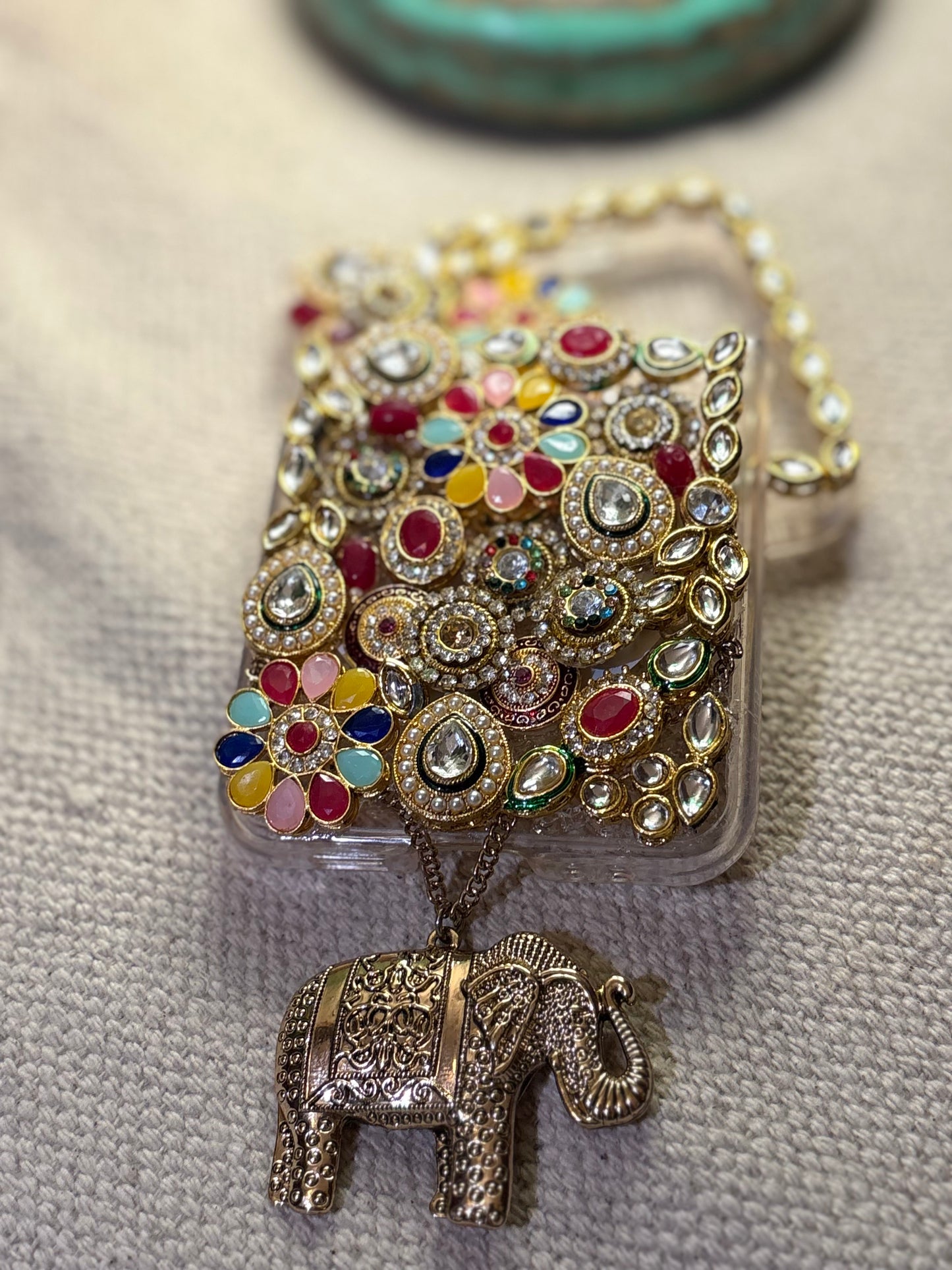 Kundan Embellished Phone Case