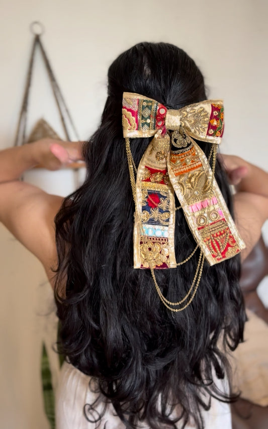 “Raas Rang Bow” – Navratri Special Hair Bow