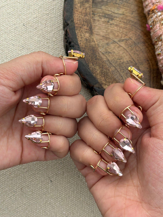 Nail Rings - Adjustable fit (Baby Pink)
