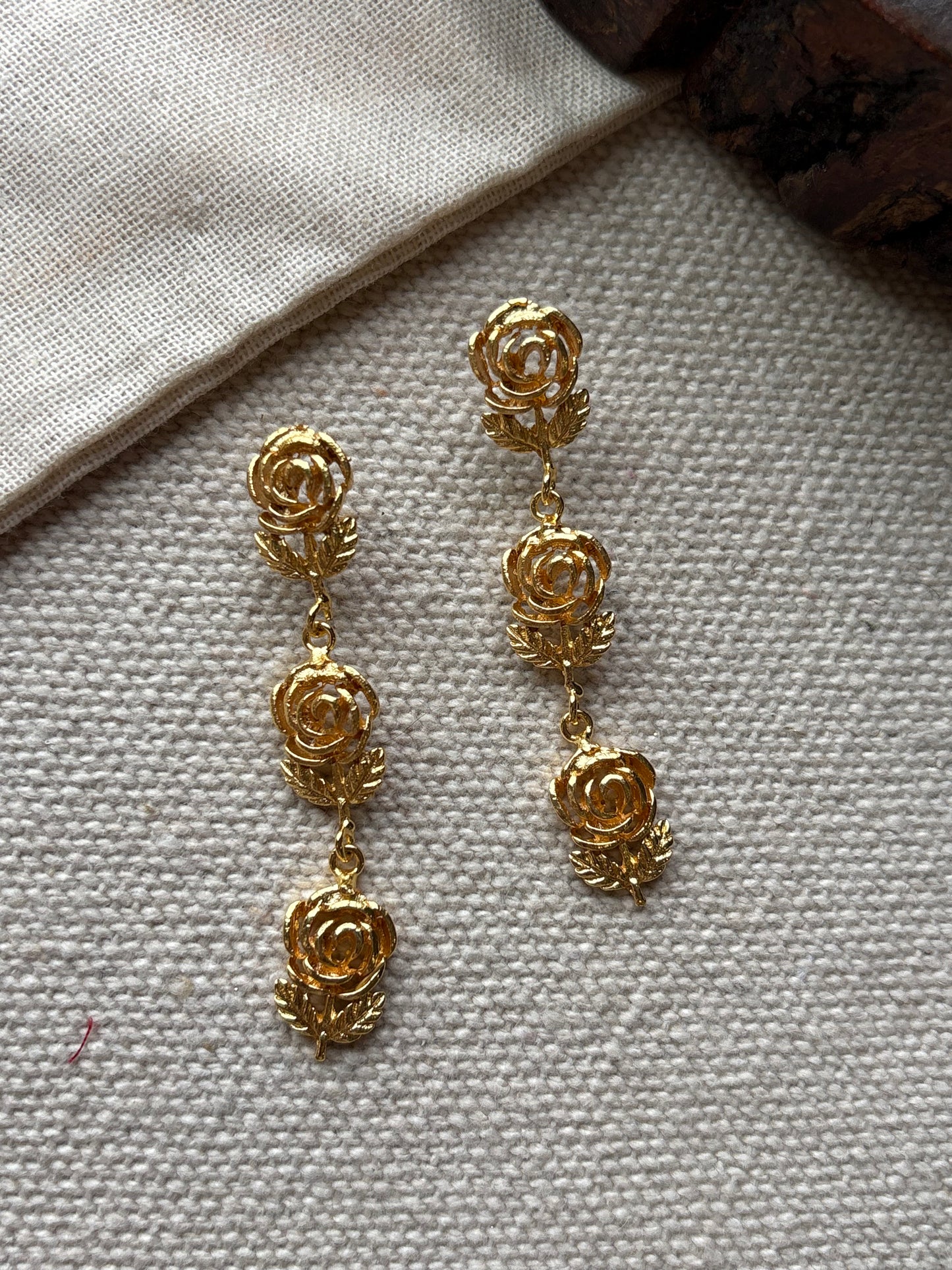 Rose earrings