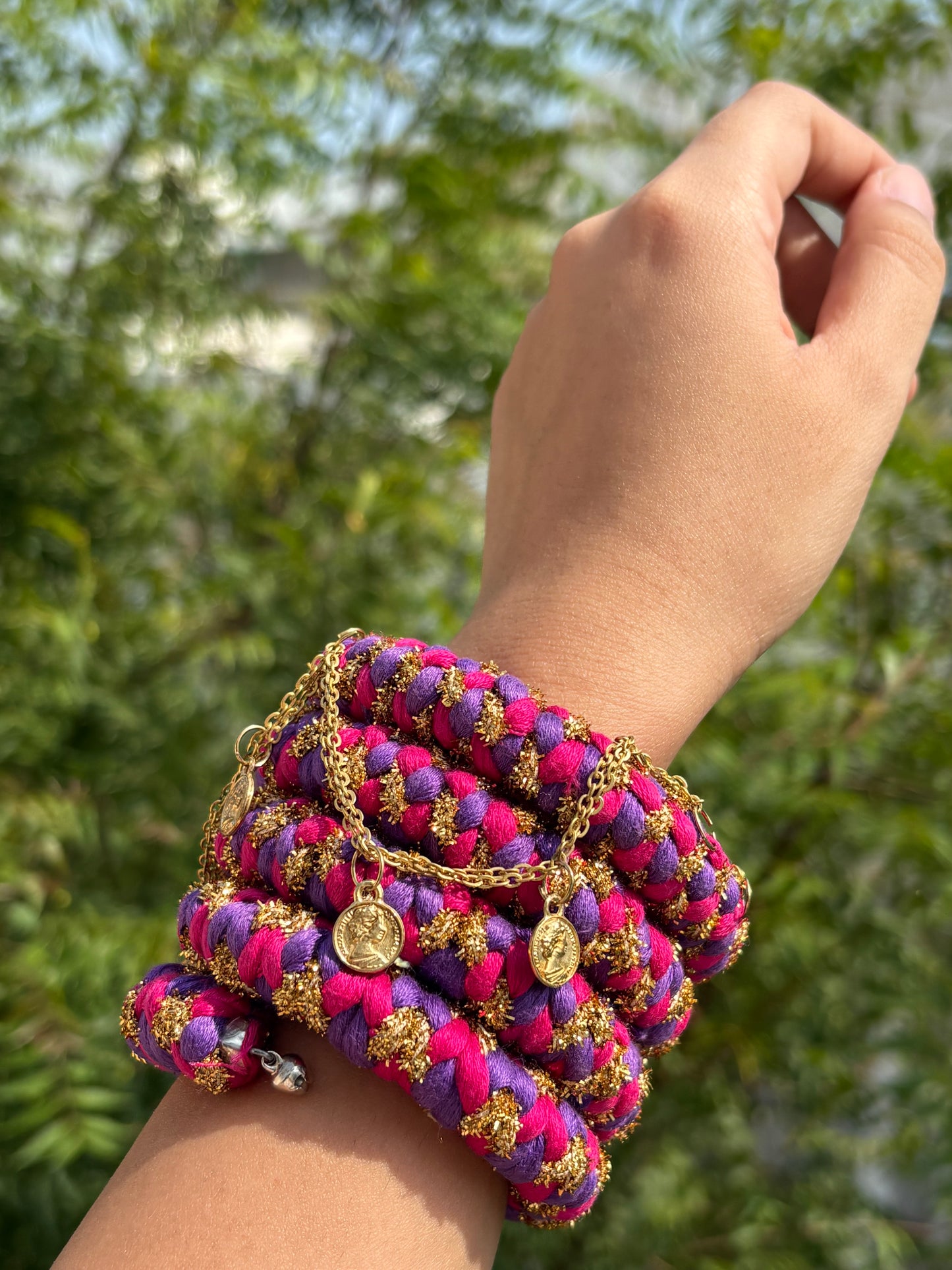 Gulabi spiral bangle