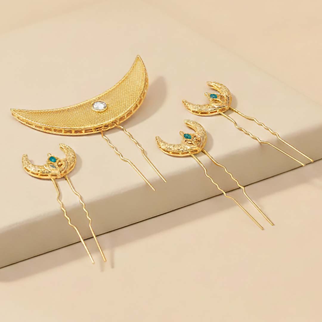 Chaand Gold Hair Pins - Set Of 5
