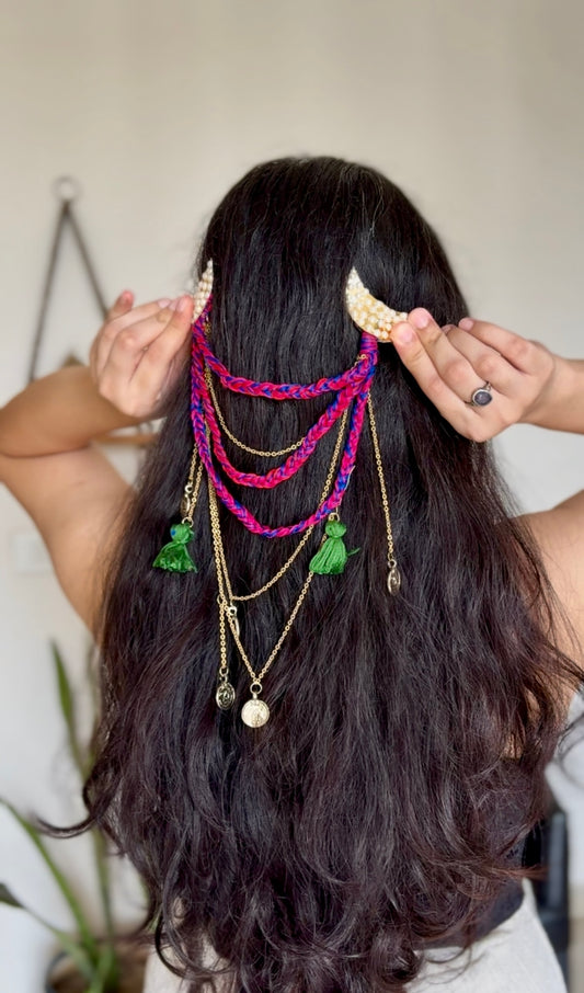 Multi moon Hair Brooch 🌜