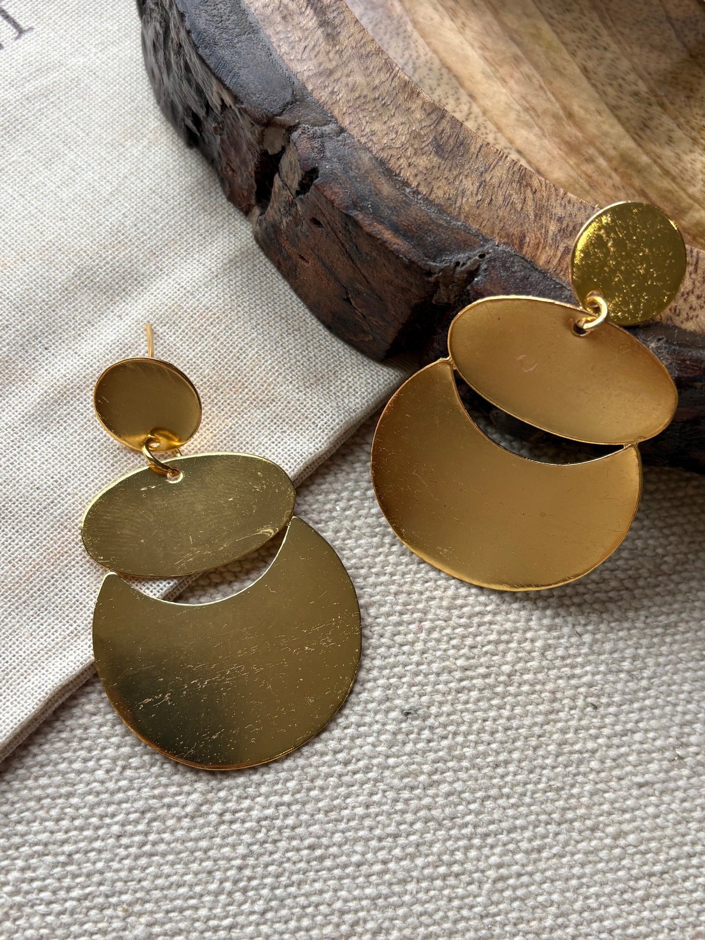 Contemporary brass earrings 2.0