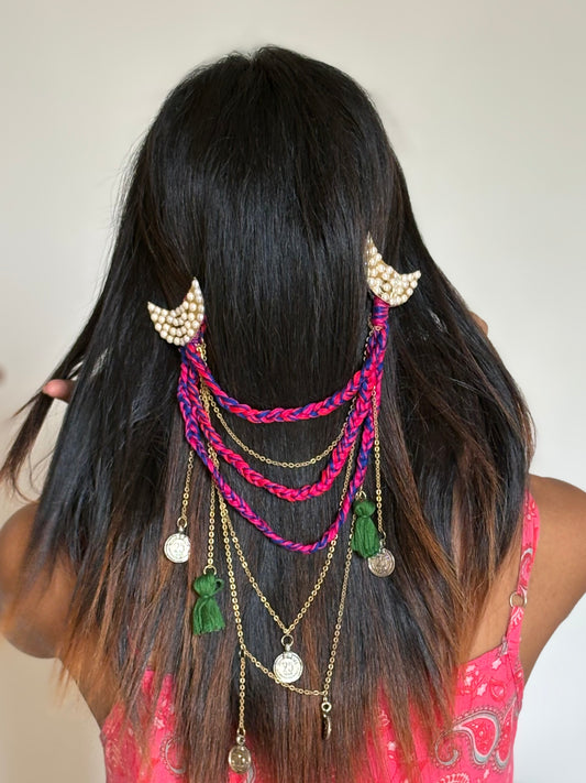 Multi moon Hair Brooch 🌜