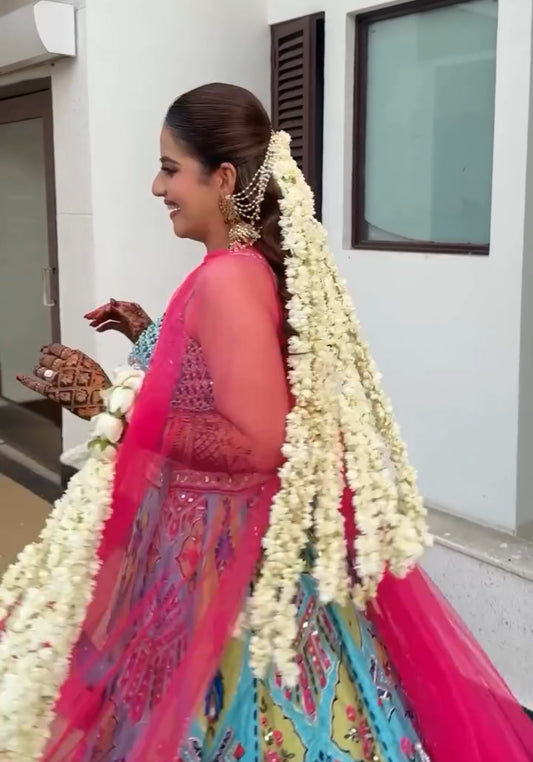 Dreamy artificial Gajra Hair Accessories with kaleera