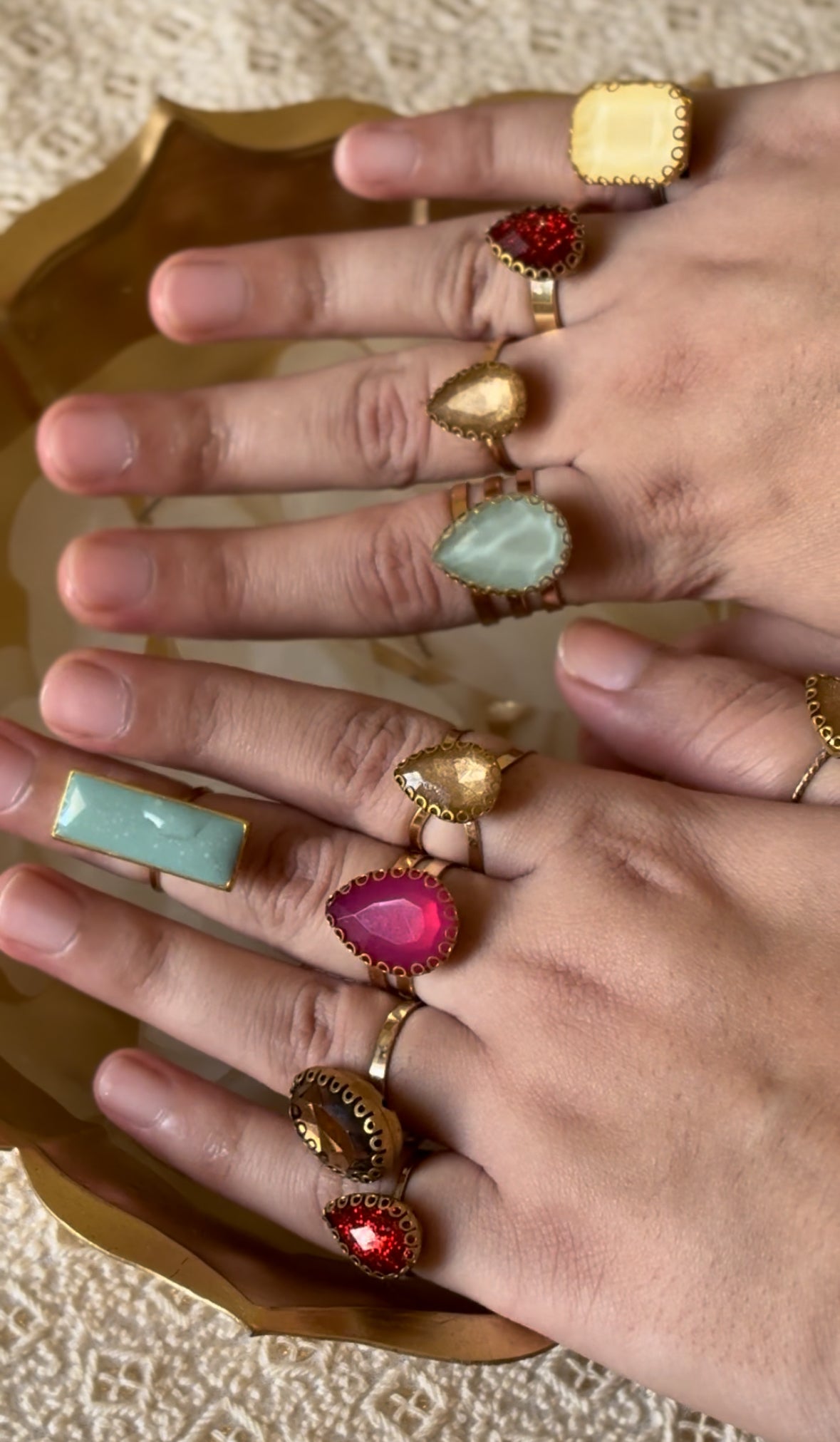 10-Finger Adjustable Stone Nail Rings – The Most Viral Jewelry Trend of 2025