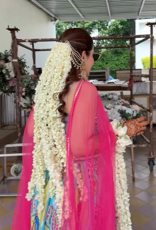 Dreamy artificial Gajra Hair Accessories with kaleera