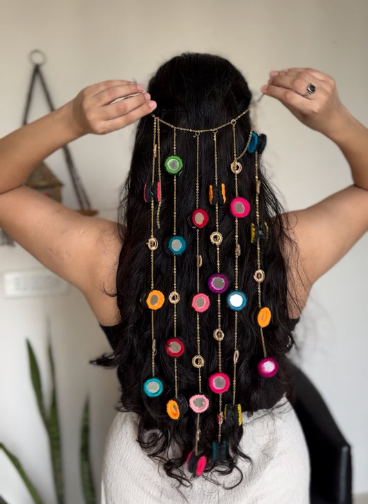 Chandani – Mirror Work Hairpiece