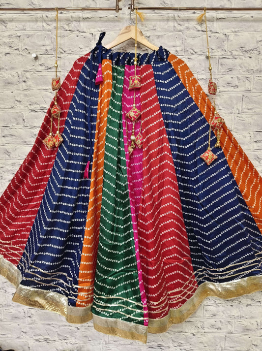 Gulkaar Bandhani Skirt