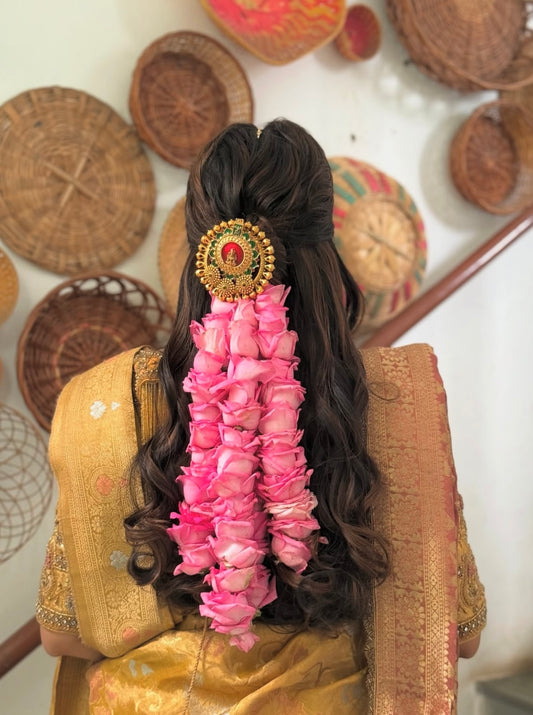 Royal Pink Rose Hair Accessory