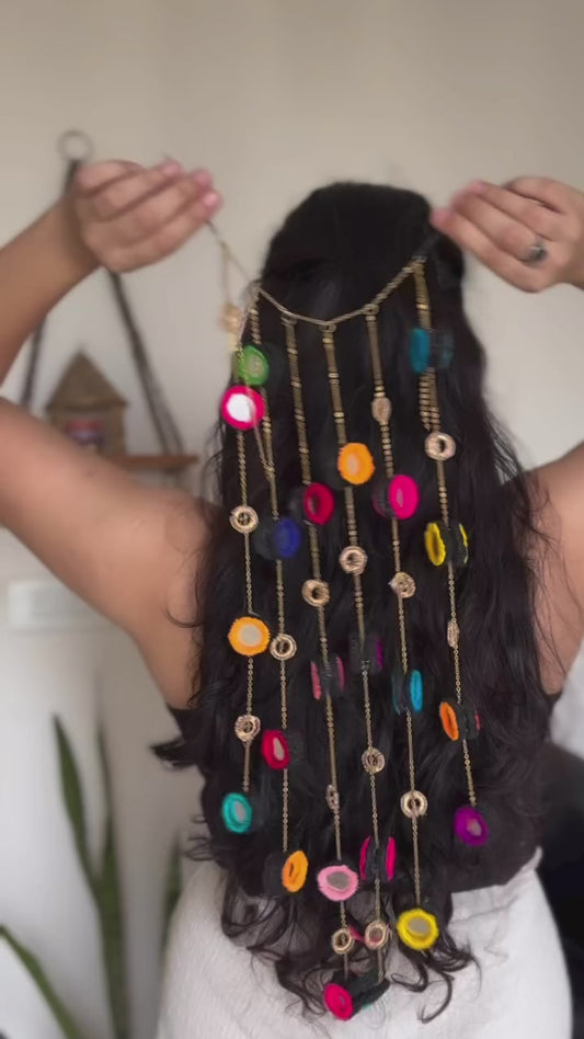 Chandani – Mirror Work Hairpiece