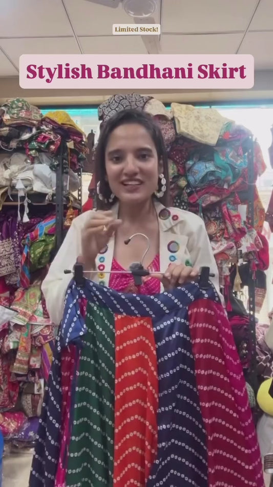 Gulkaar Bandhani Skirt