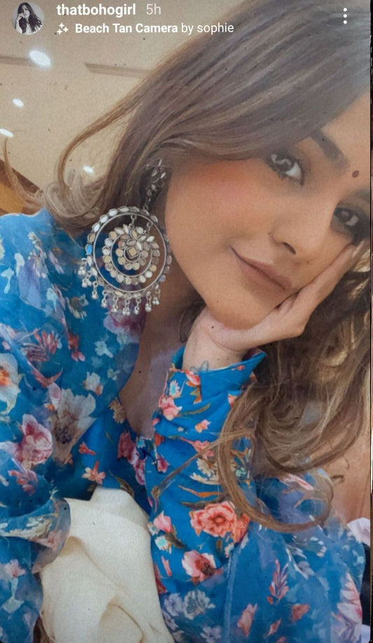 Boho girl inspired mirror earings