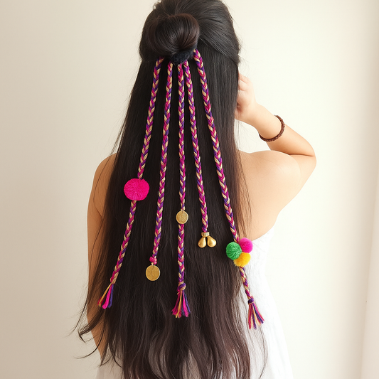 Multicolor Tribal Tassel Hair Band - Boho Vibes Edition