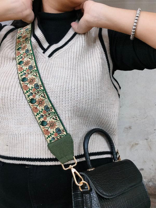 Floral Embroidered Detachable Straps