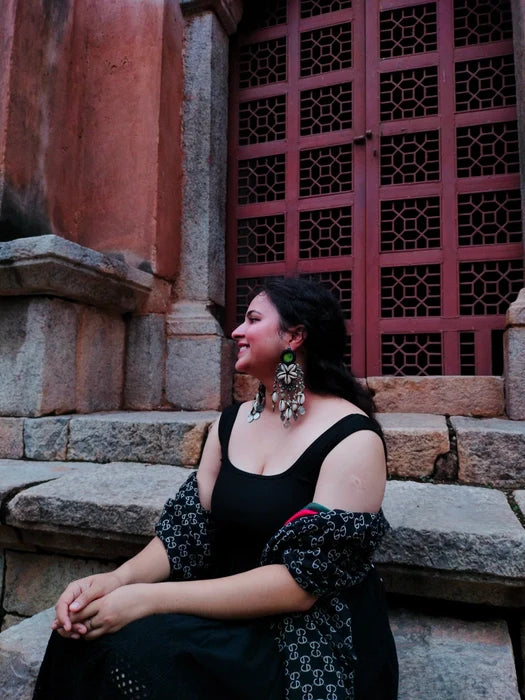 Ruhoob Long earings - Black 🖤