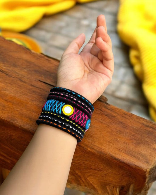 Hand embroidered Bangles Set