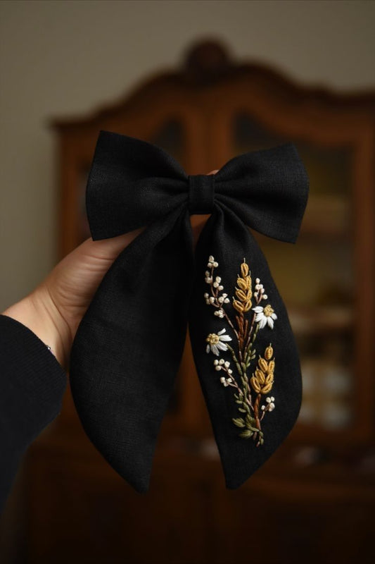 Thread & Thistle Hand embroidered Bow