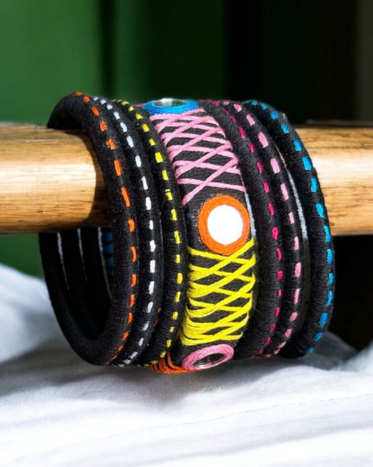 Hand embroidered Bangles Set