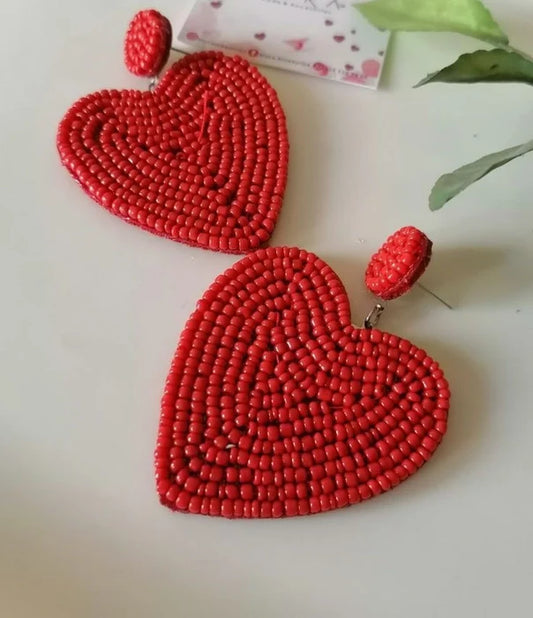 LOVE beaded earings ❤️
