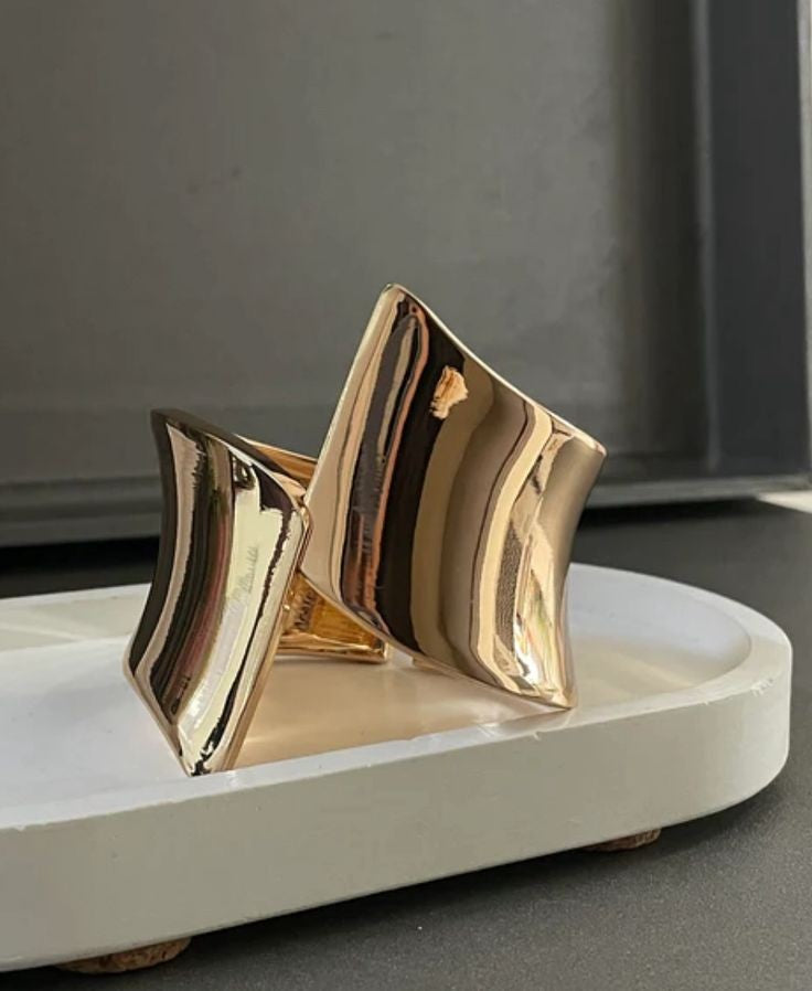 Statement brass bracelet