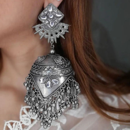 Dangler oxidised earings