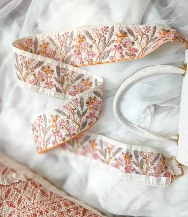 Pastel Dreams Floral Embroidered Detachable straps