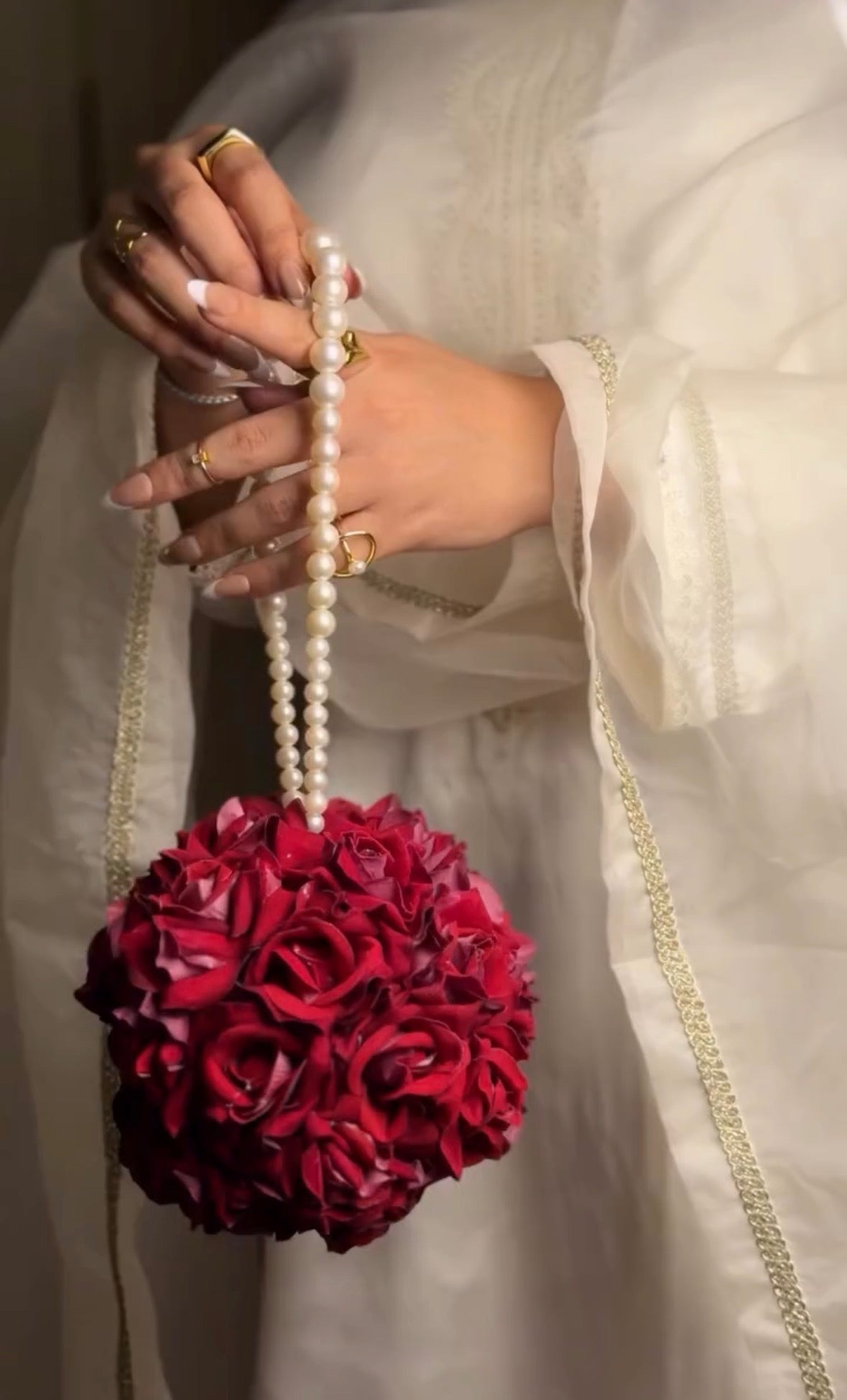 Scarlet Rose Bloom Potli