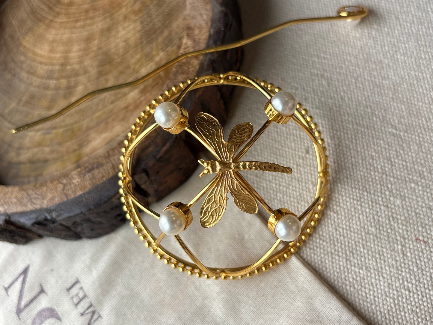 Gold Pearl Bun Cage Hair Accessory | Elegant Juda Cover for Wedding & Festive Hairstyles