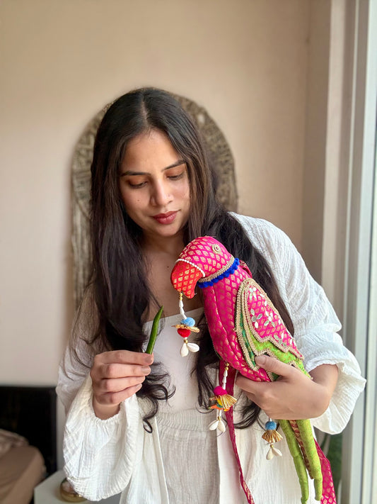 Sunehri Tota – The Heirloom Parrot Bag