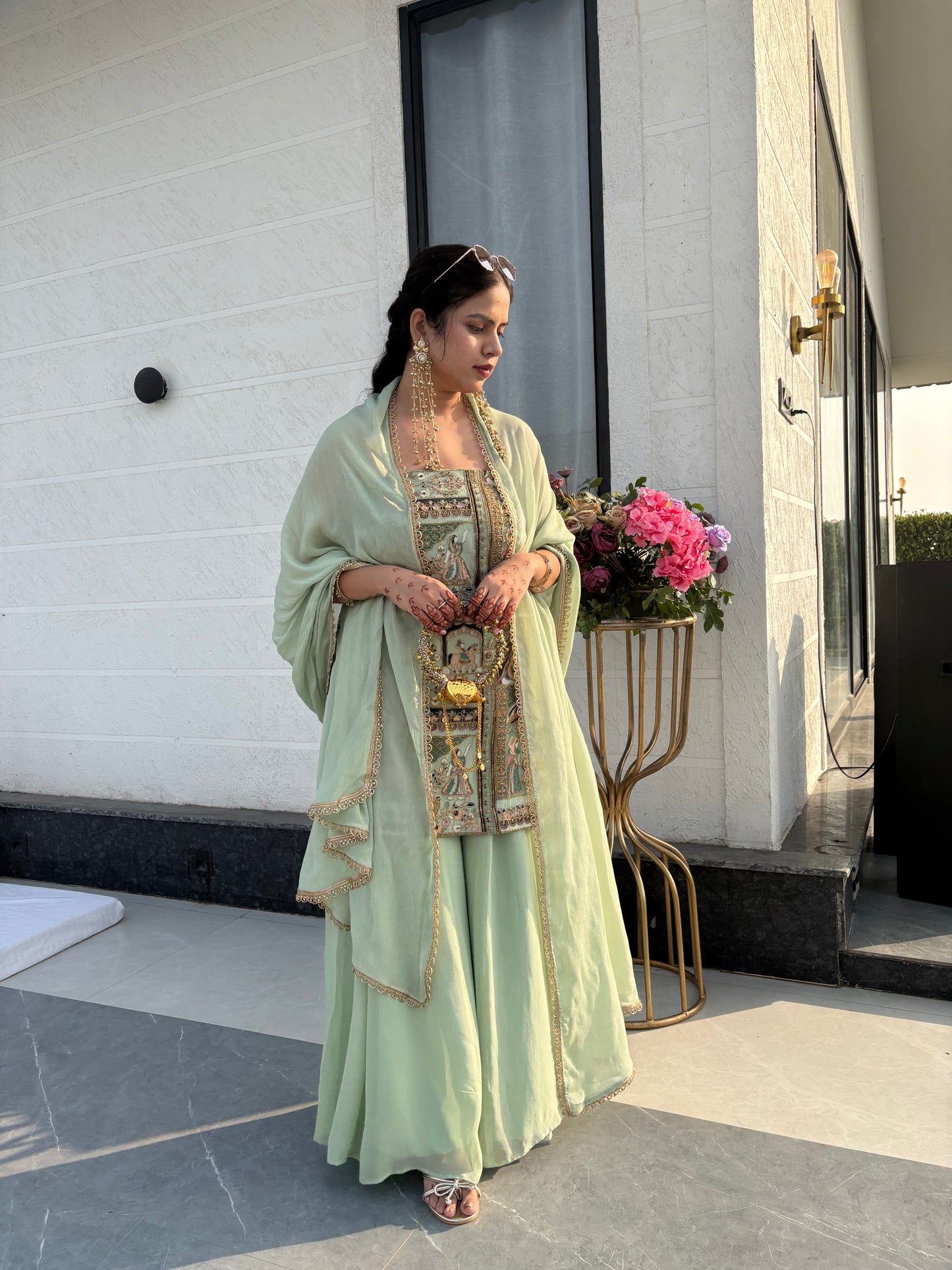 Handcrafted Antique Gold Mini Potli Bag