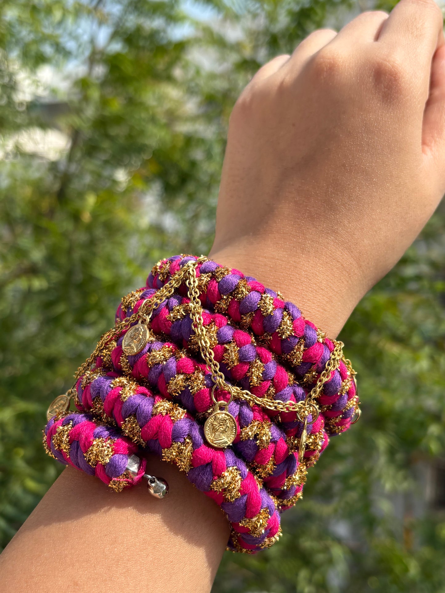Gulabi spiral bangle
