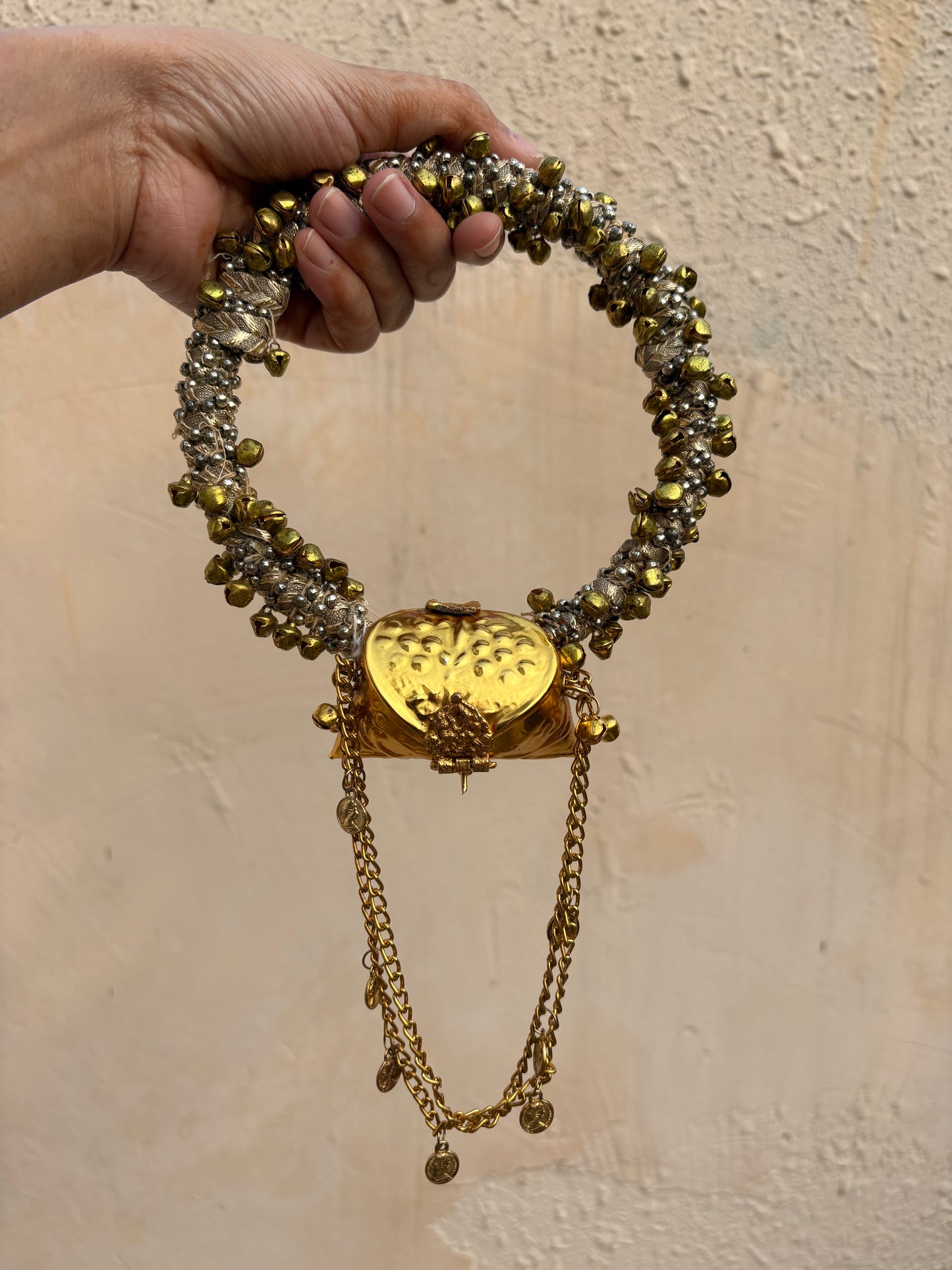 Handcrafted Antique Gold Mini Potli Bag