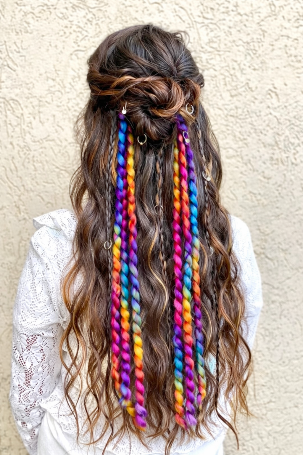 Holi 2026 - Colorful hair strands