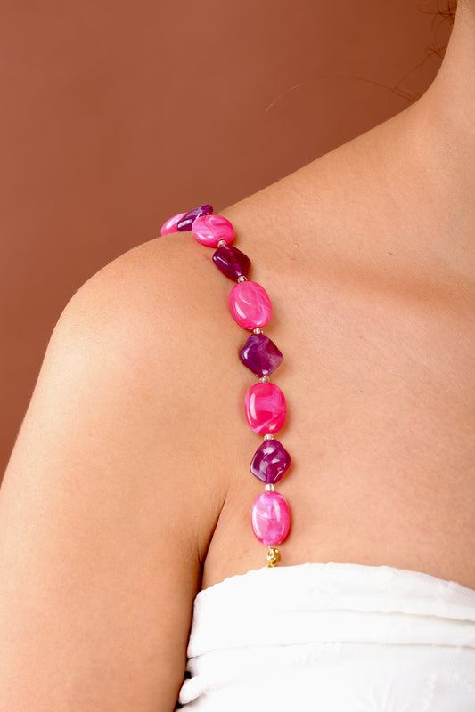 Candy beaded bra strap