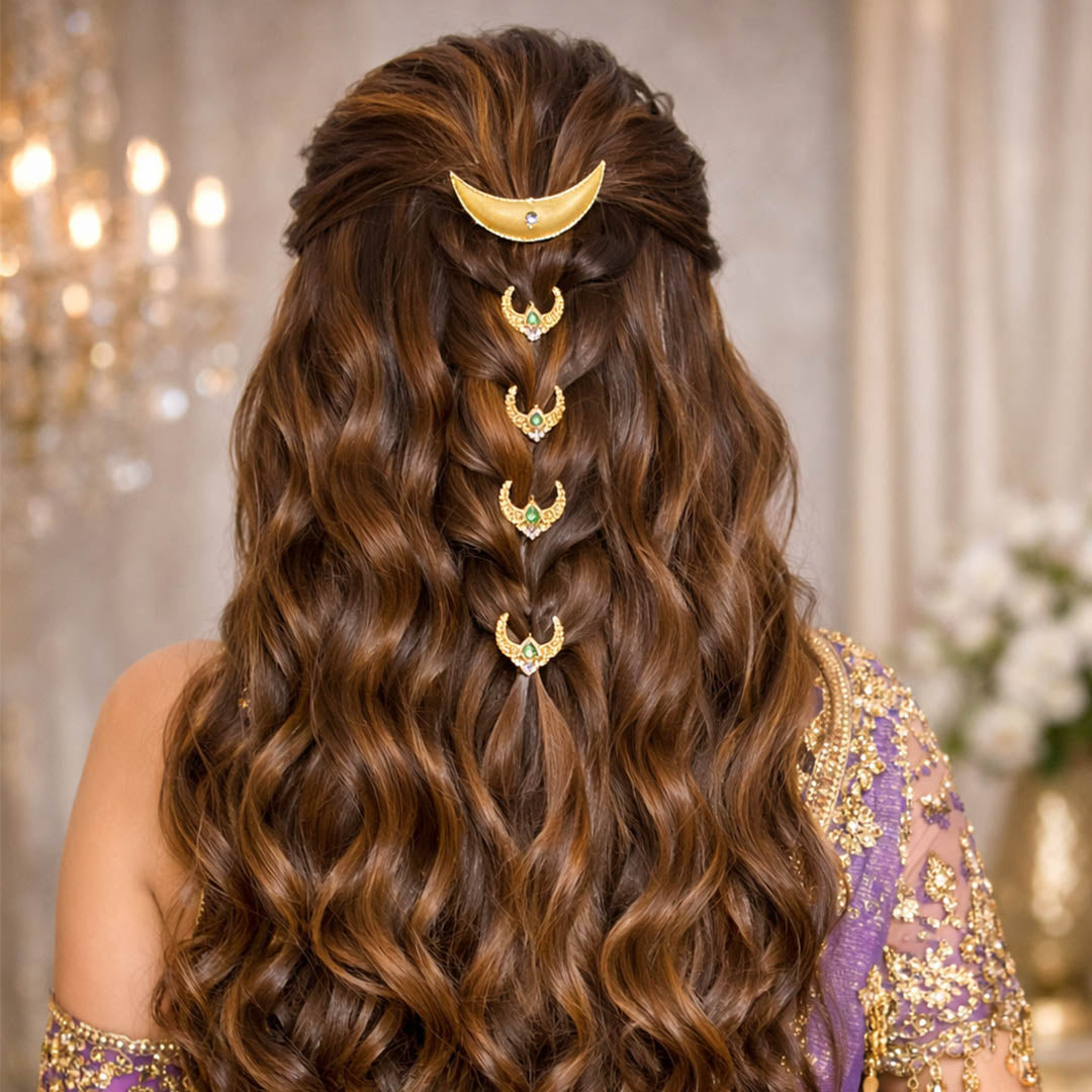 Chaand Gold Hair Pins - Set Of 5