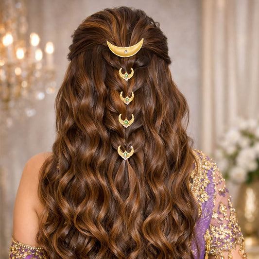 Chaand Gold Hair Pins - Set Of 5
