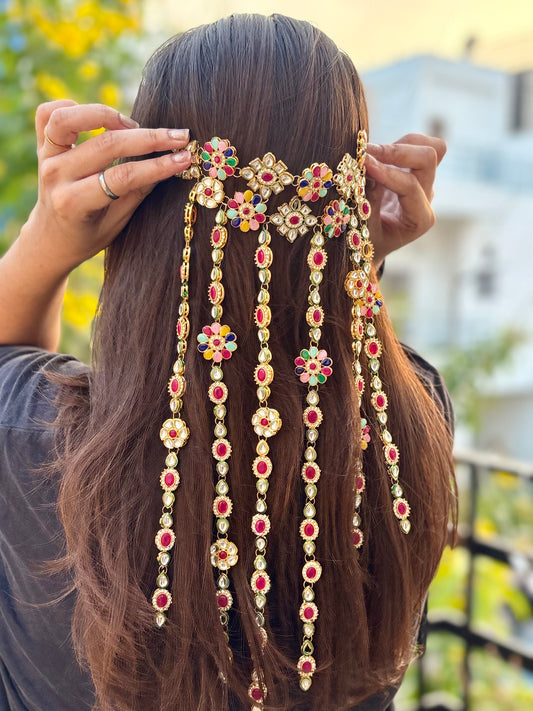 ✨ Kundan Embellished Hair Accessory