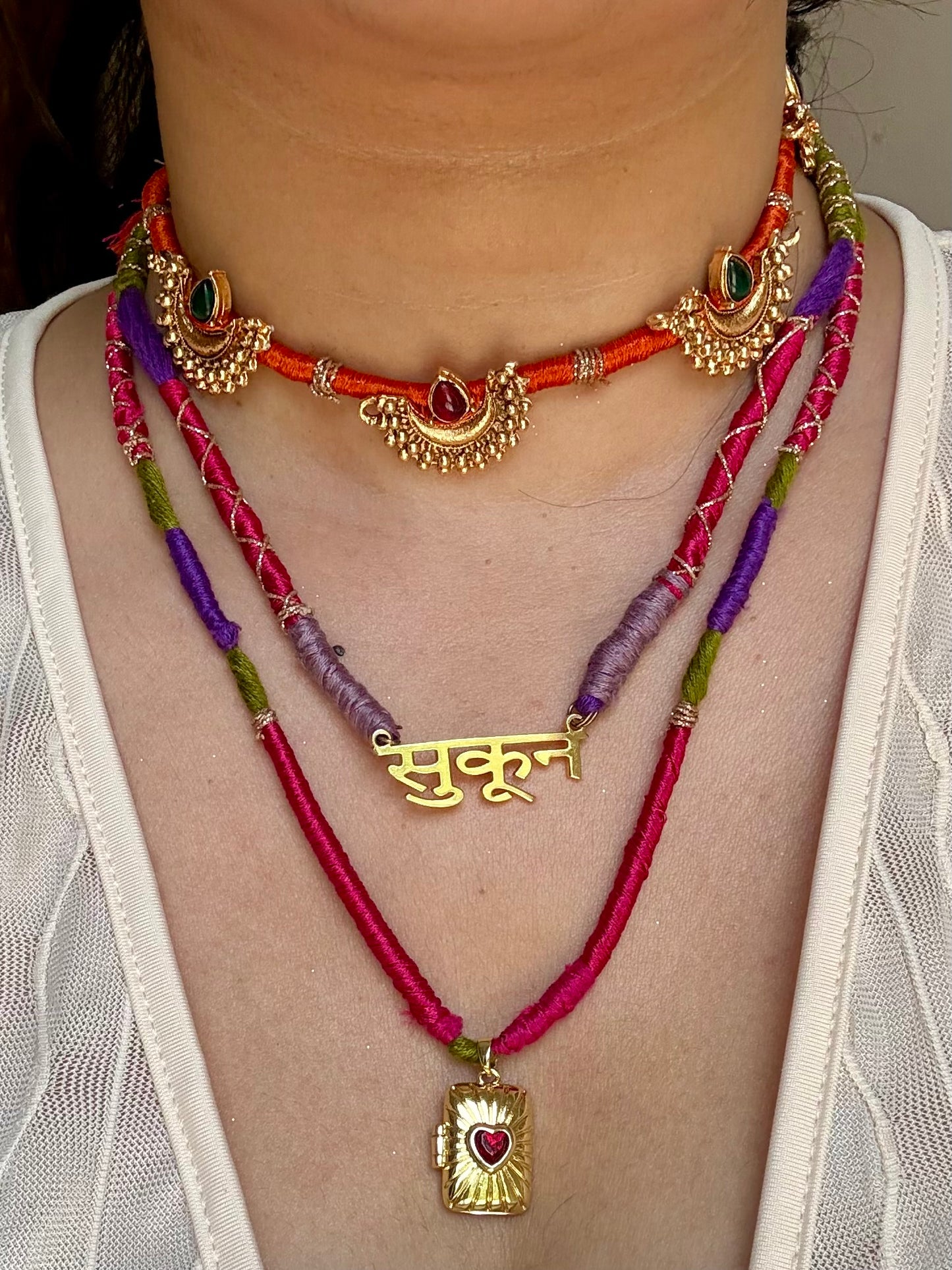 Sukoon Dil mai - Neckpiece (Set of 3)