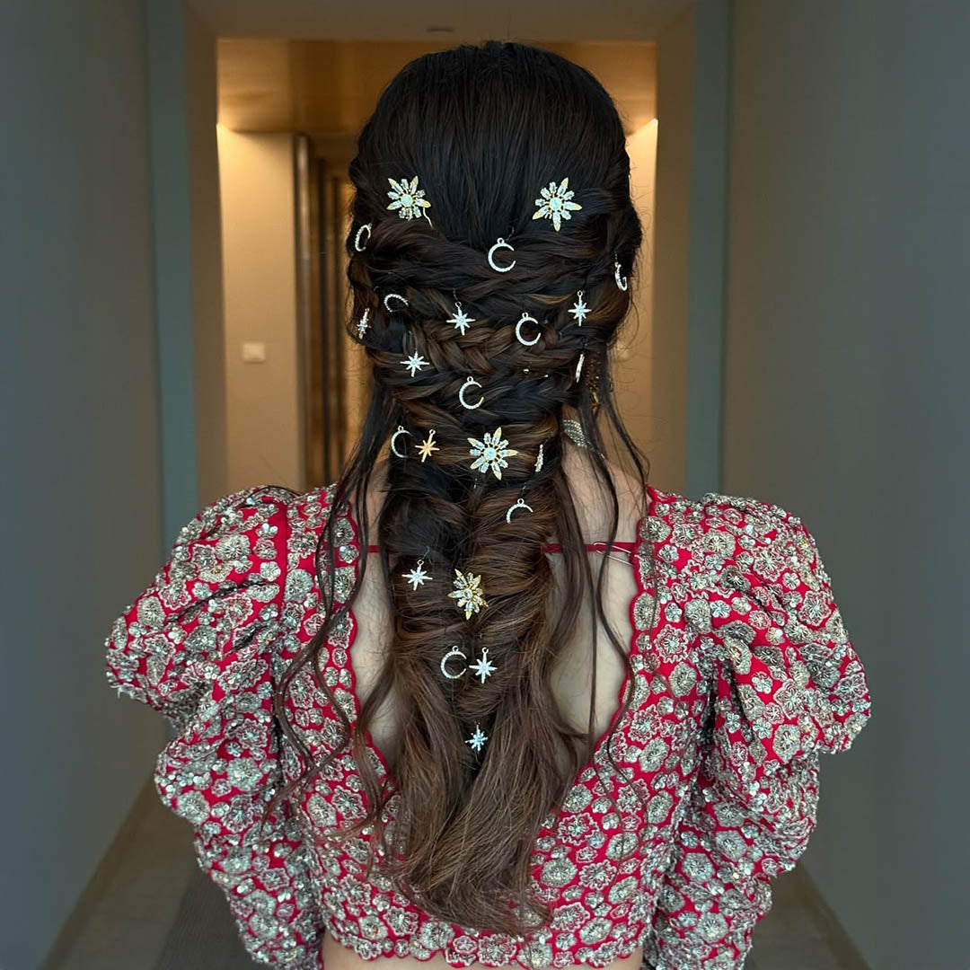 Set Of 15 Celestial Hair Pins - Gold