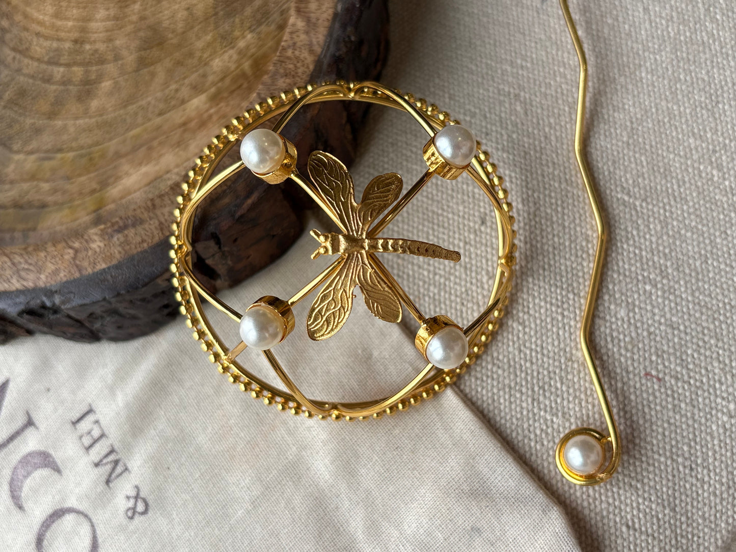 Gold Pearl Bun Cage Hair Accessory | Elegant Juda Cover for Wedding & Festive Hairstyles