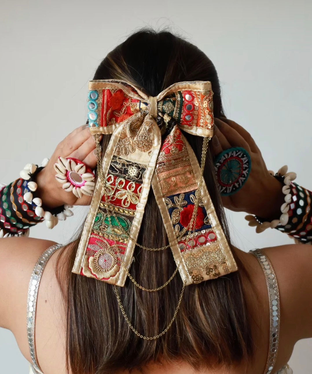 “Raas Rang Bow” – Navratri Special Hair Bow