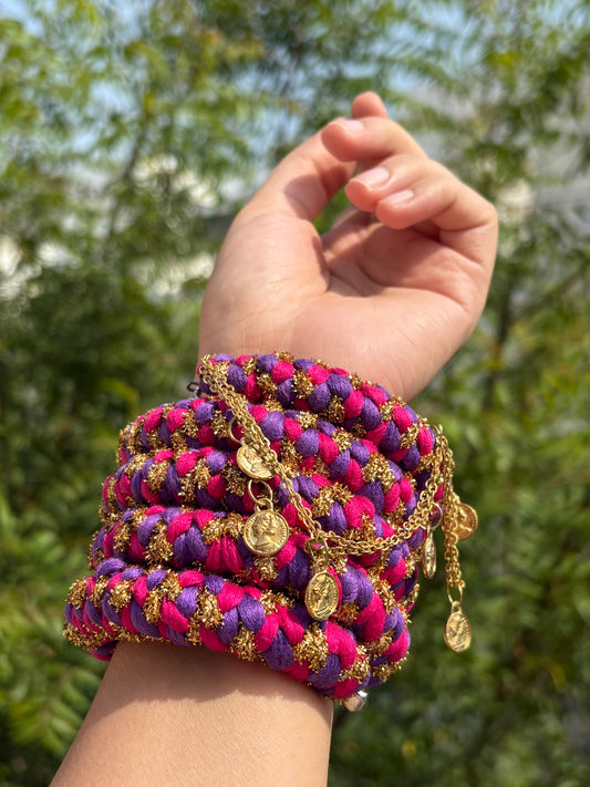 Gulabi spiral bangle