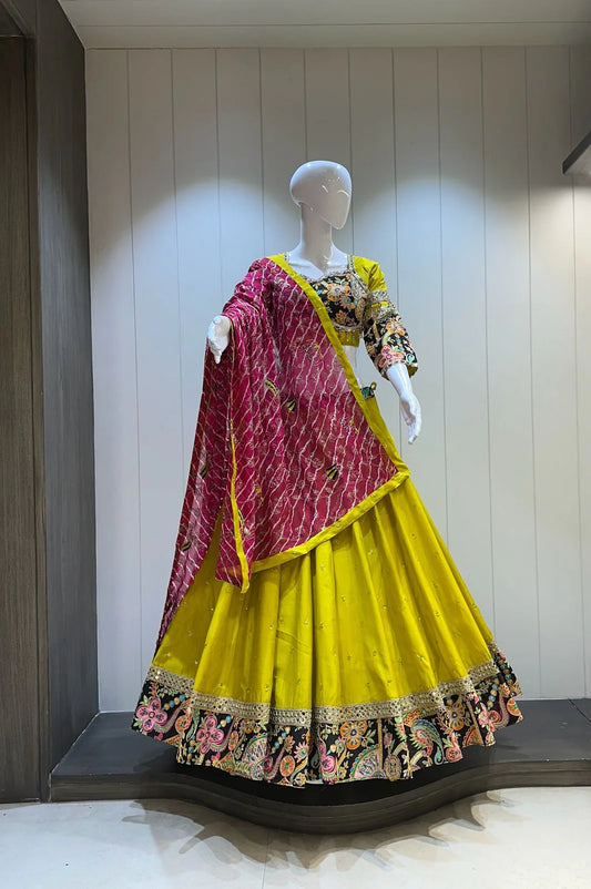 ✨ Noor-e-Virasat – Roman Silk Chaniya Choli Set ✨
