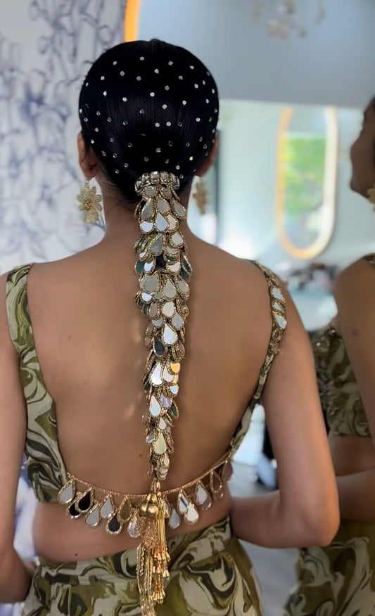 Teardrop wrap Hair accessories with add on Stickers