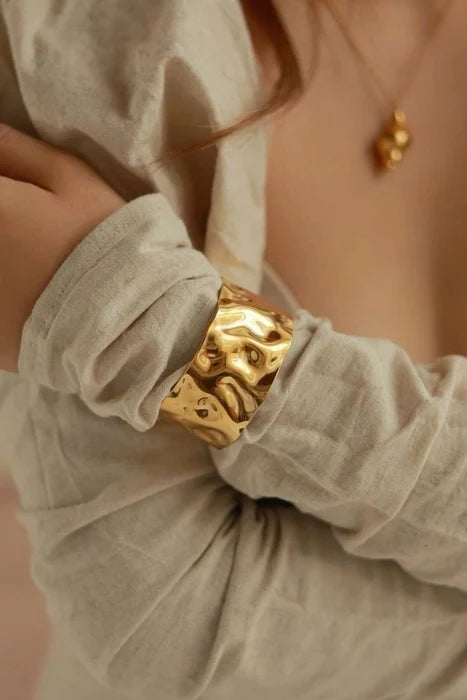 Handmade brass cuff