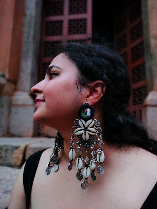 Ruhoob Long earings - Black 🖤
