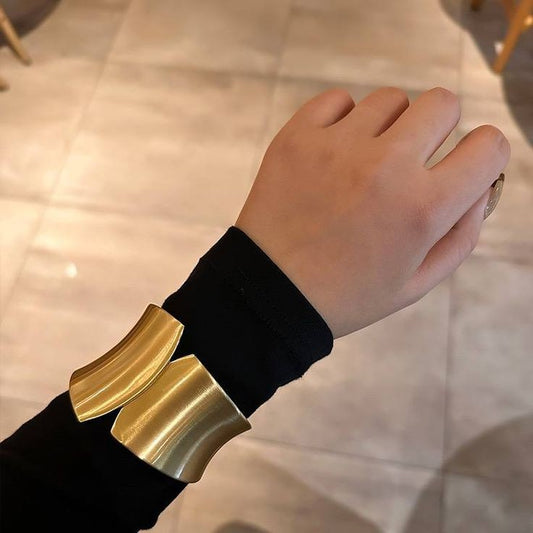 Statement brass bracelet